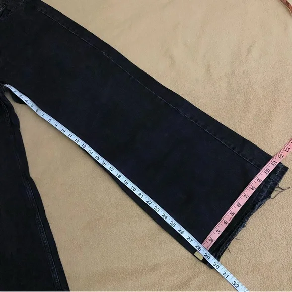 H&M 2026 Black Ultra High Rise Wide Leg Jeans - Picture 11 of 12